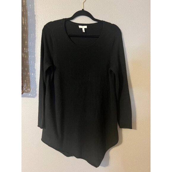 JOIE Women's Wool Cashmere Sweater S Small Black Tunic Longer Length - Picture 9 of 10